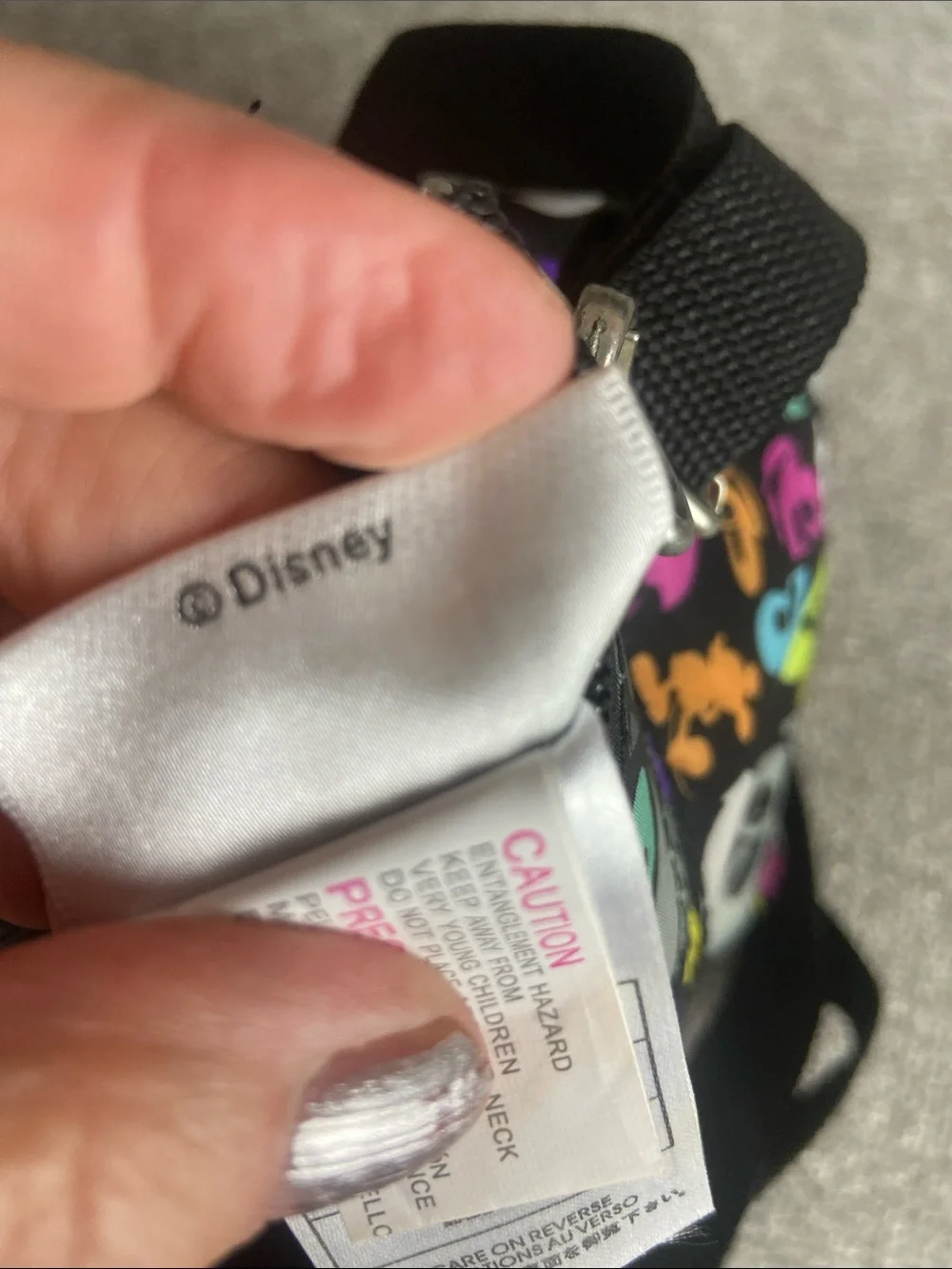 Disney Small Crossbody Bag in Black with Multicolor Character Print